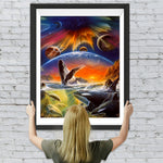 Meerestiere und Weltraum Diamond Painting