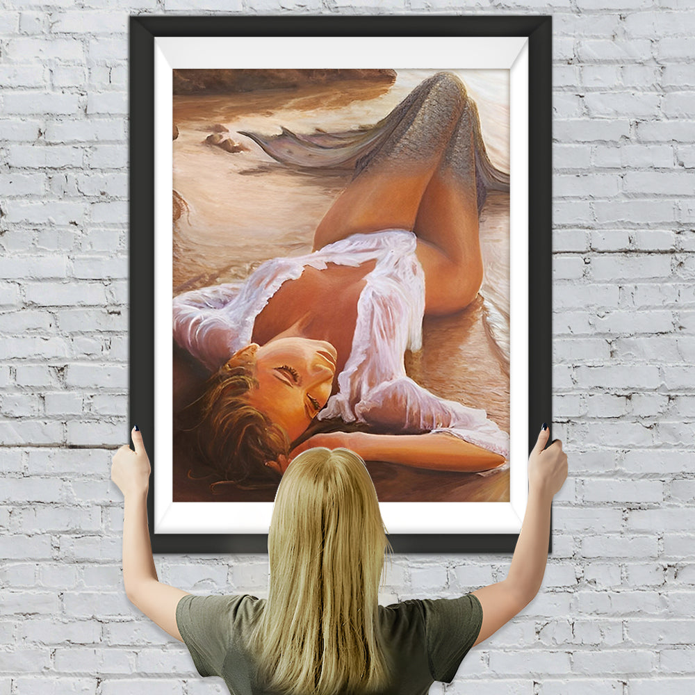 Meerjungfrau am Strand Diamond Painting