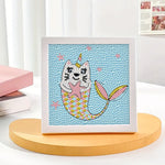 Meerjungfrau Katze Mini-Kristallpünktchen Diamond Painting