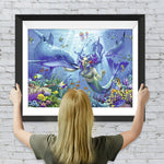 Meerjungfrau und Delfin Diamond Painting