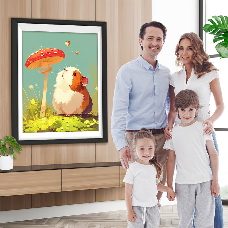 Meerschweinchen und Pilz Diamond Painting