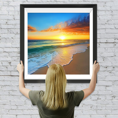 Meerwasser und Strand Diamond Painting
