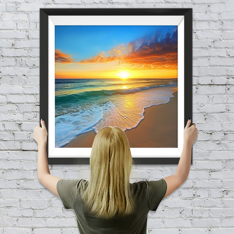 Meerwasser und Strand Diamond Painting