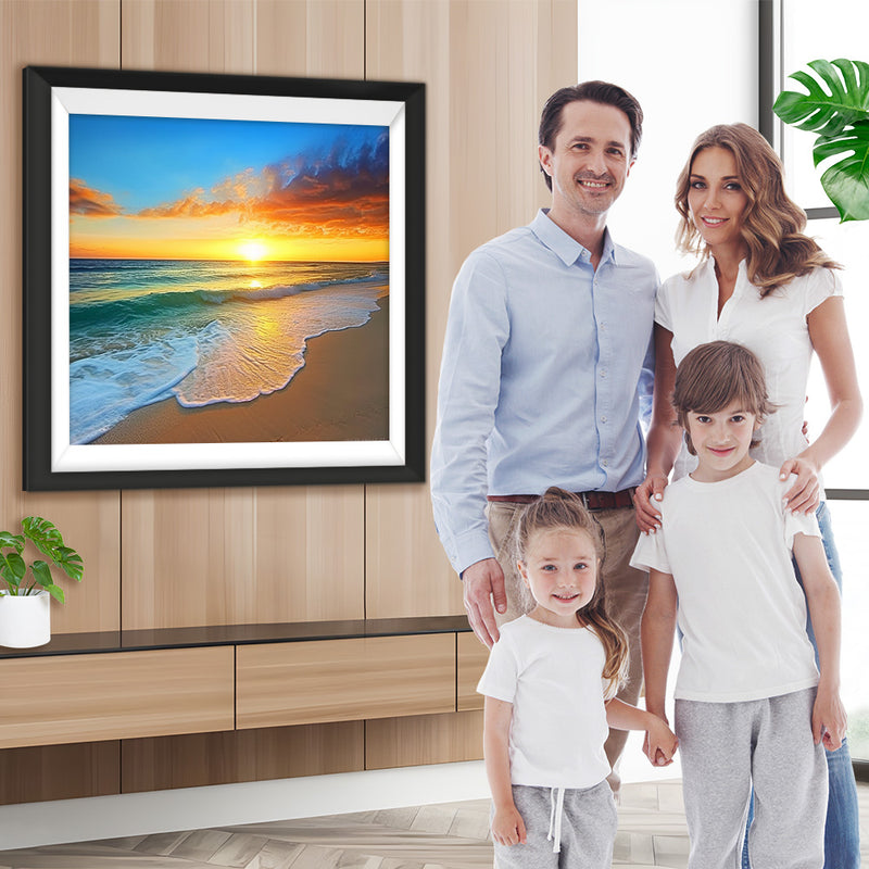 Meerwasser und Strand Diamond Painting