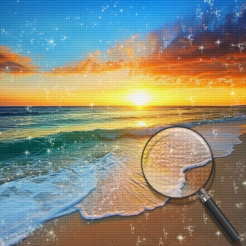 Meerwasser und Strand Diamond Painting