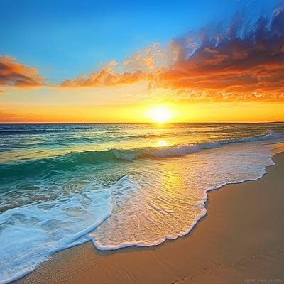 Meerwasser und Strand Diamond Painting