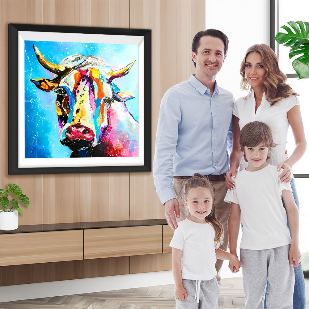 Melancholische Kuh Diamond Painting