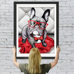 Modischer Bulldog Diamond Painting