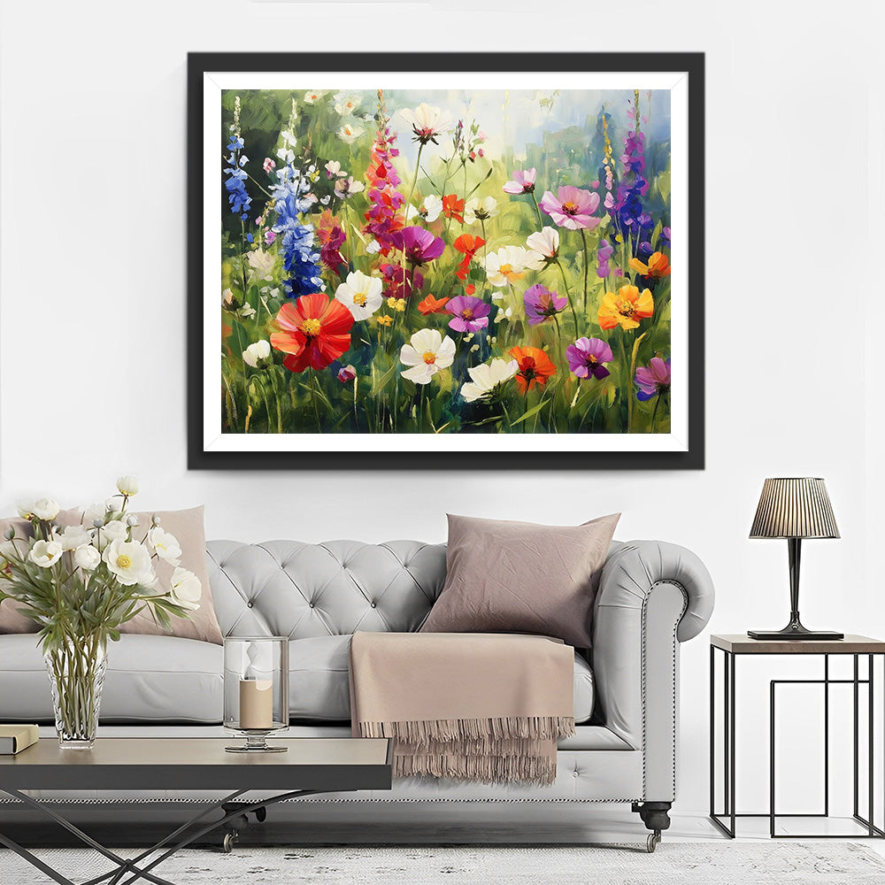 Mohnblumen in der Wildnis Diamond Painting