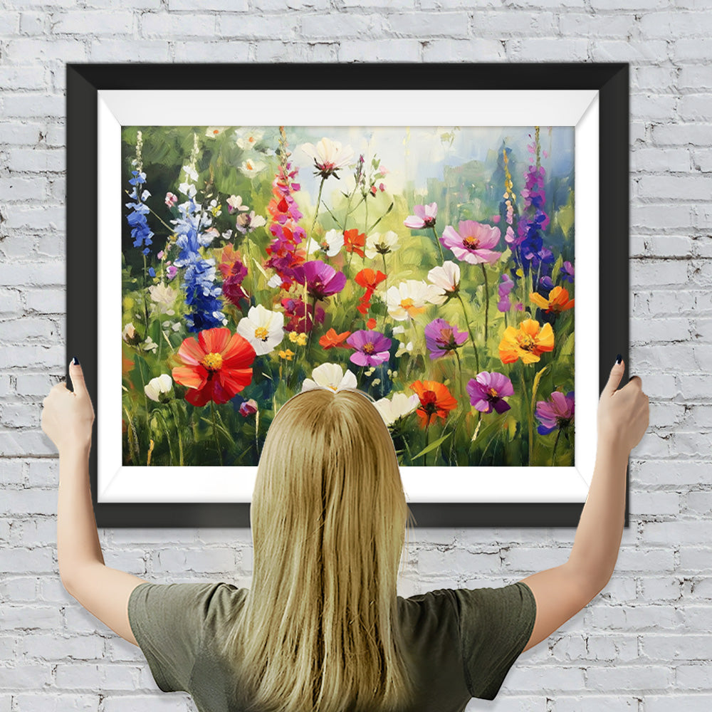 Mohnblumen in der Wildnis Diamond Painting