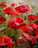 Mohnblumen und Knospen Diamond Painting