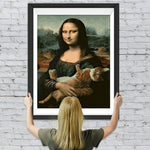 Mona Lisa hält eine Katze Diamond Painting