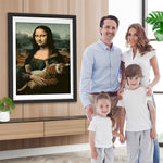 Mona Lisa hält eine Katze Diamond Painting