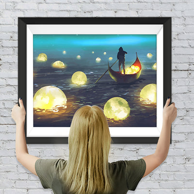 Mondlichter auf dem Fluss Diamond Painting