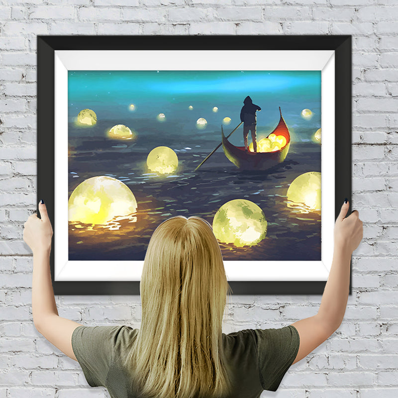 Mondlichter auf dem Fluss Diamond Painting