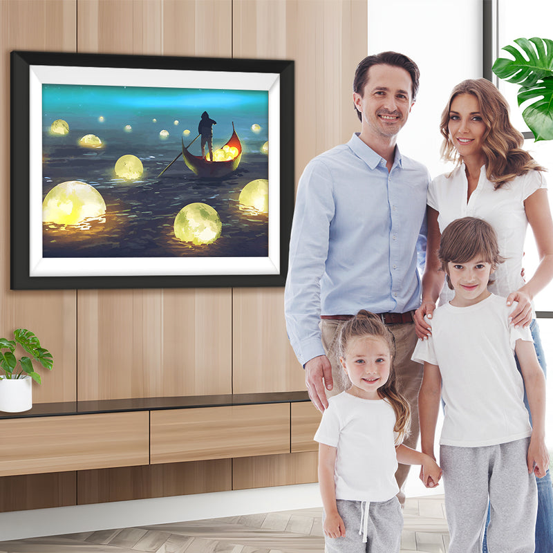 Mondlichter auf dem Fluss Diamond Painting