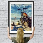 Motorrad am Meer Diamond Painting