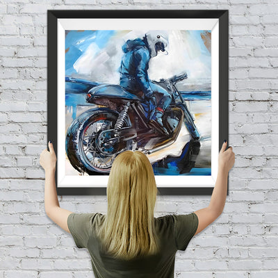 Motorradrennfahrer Diamond Painting