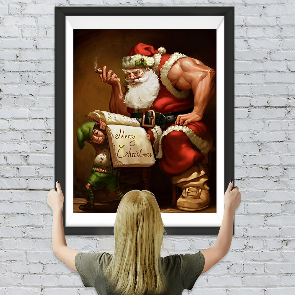 Muskulöser Weihnachtsmann Diamond Painting