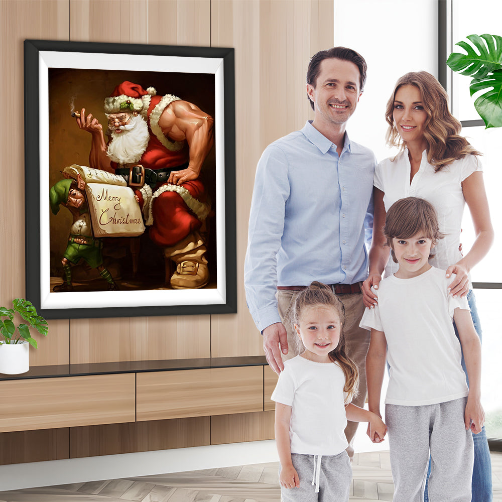 Muskulöser Weihnachtsmann Diamond Painting