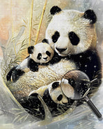 Mutter Panda hält Babies Diamond Painting