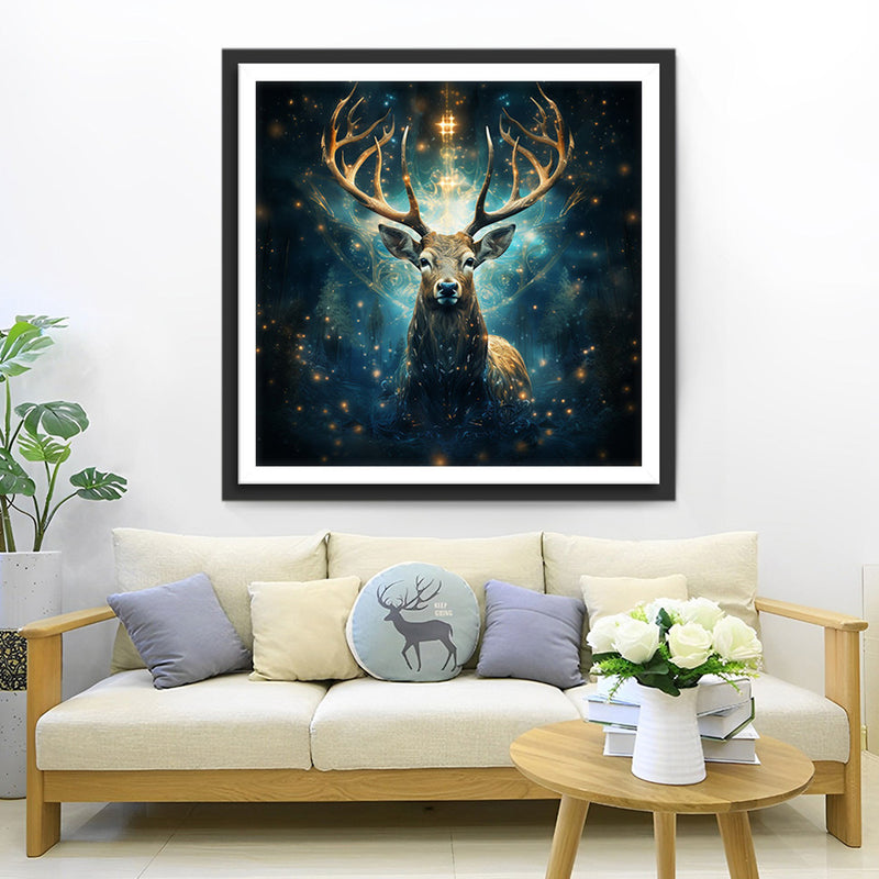 Mysteriöses Totem der Hirsche Diamond Painting