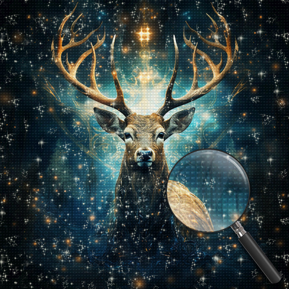 Mysteriöses Totem der Hirsche Diamond Painting