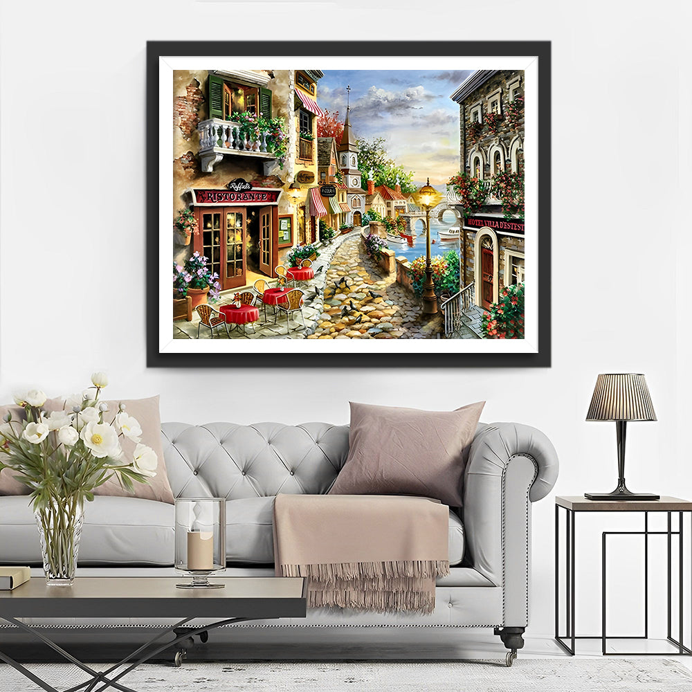 Nachmittags Restaurant Diamond Painting