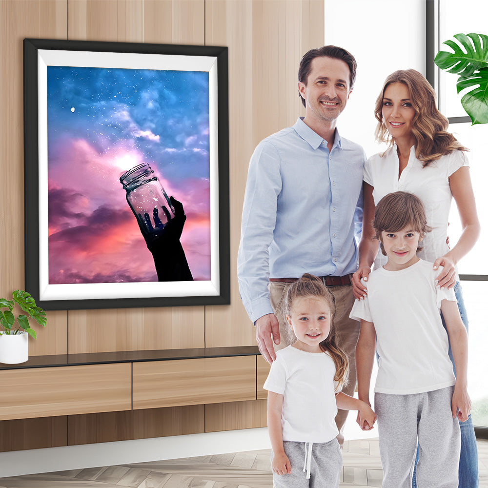 Nachthimmel Sterne Flasche Diamond Painting