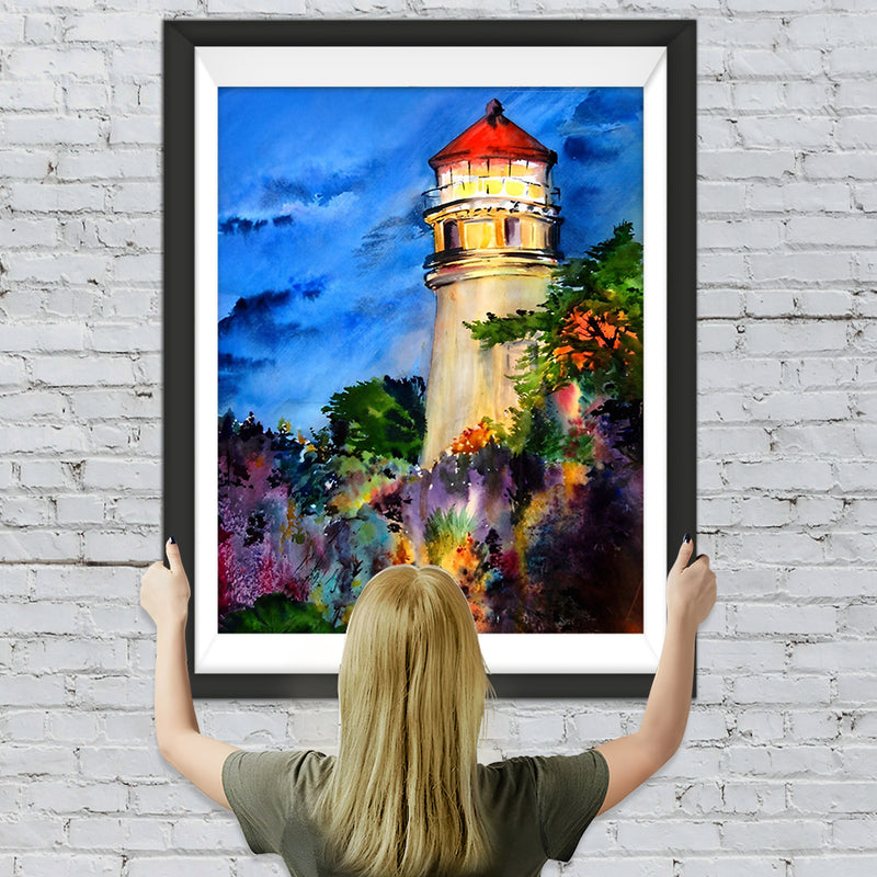 Nächtlicher Leuchtturm Diamond Painting