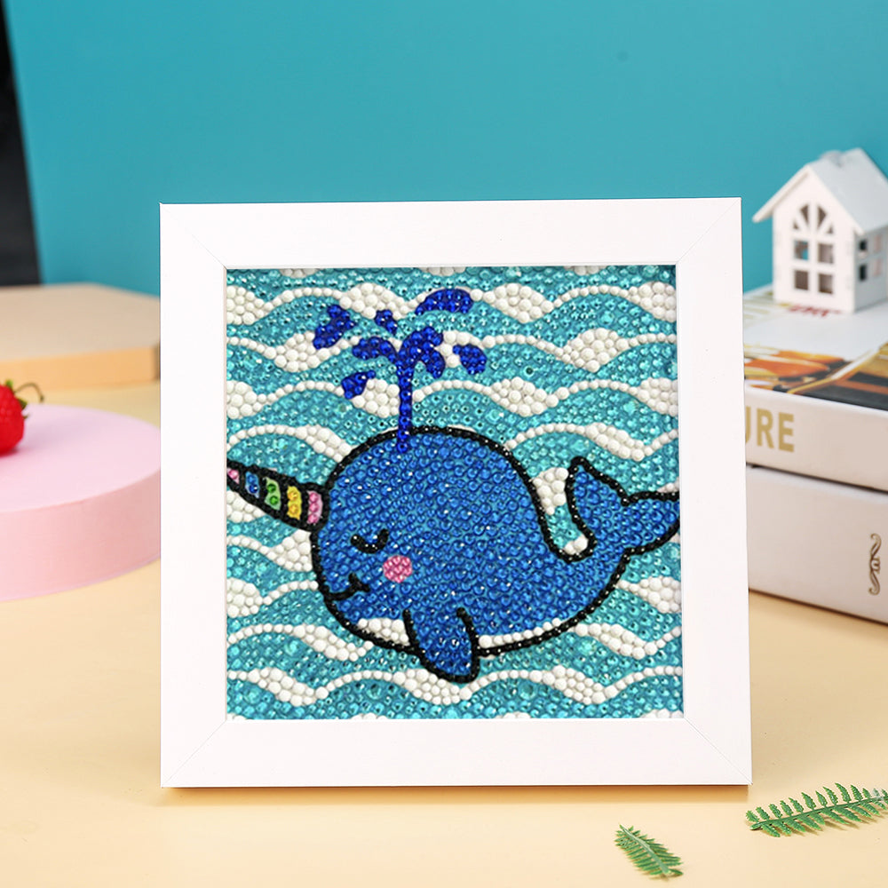 Narwal im Meer Mini-Kristallpünktchen Diamond Painting