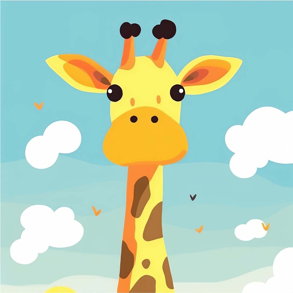 Niedliche Cartoon Giraffe Diamond Painting
