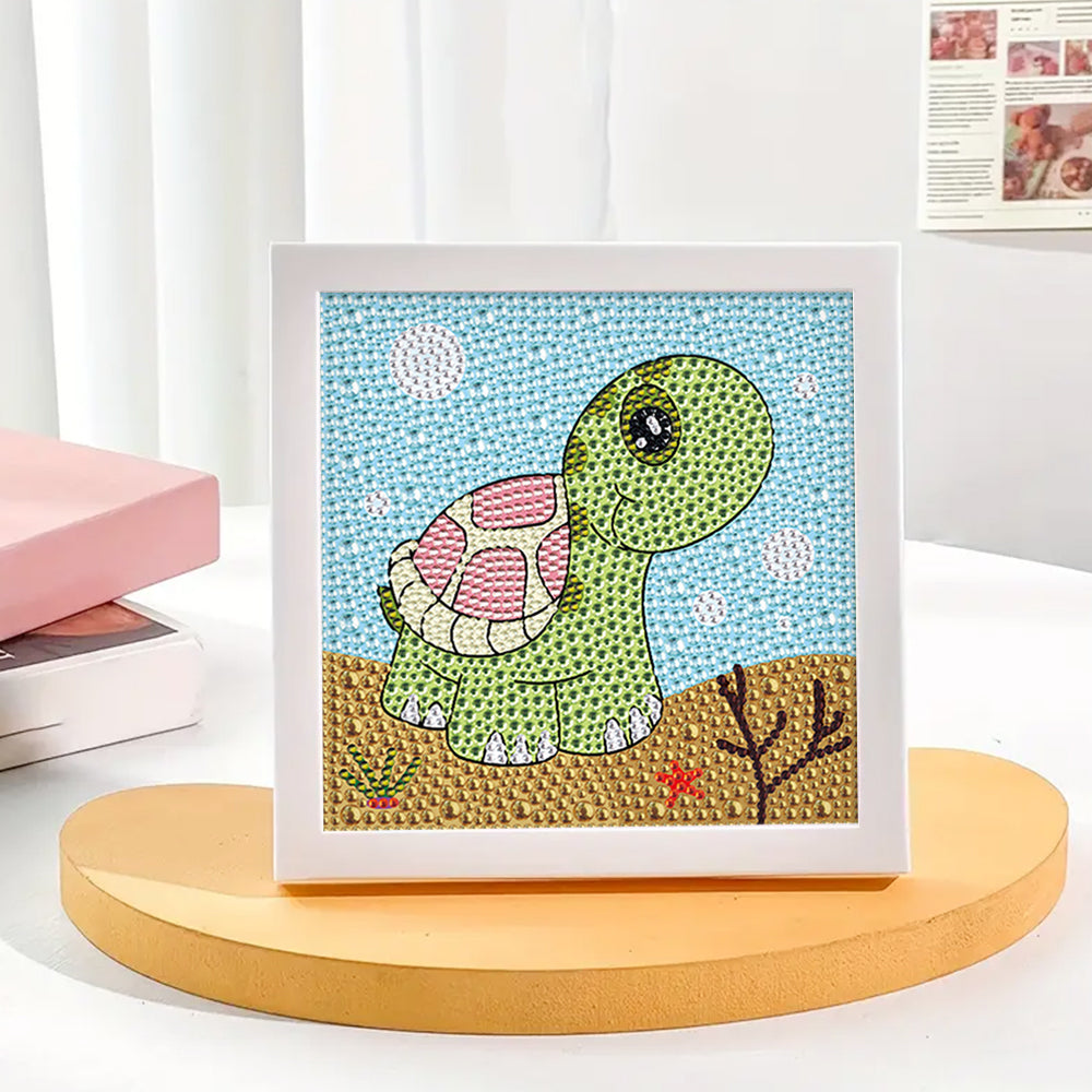 Niedliche grüne Schildkröte Mini-Kristallpünktchen Diamond Painting