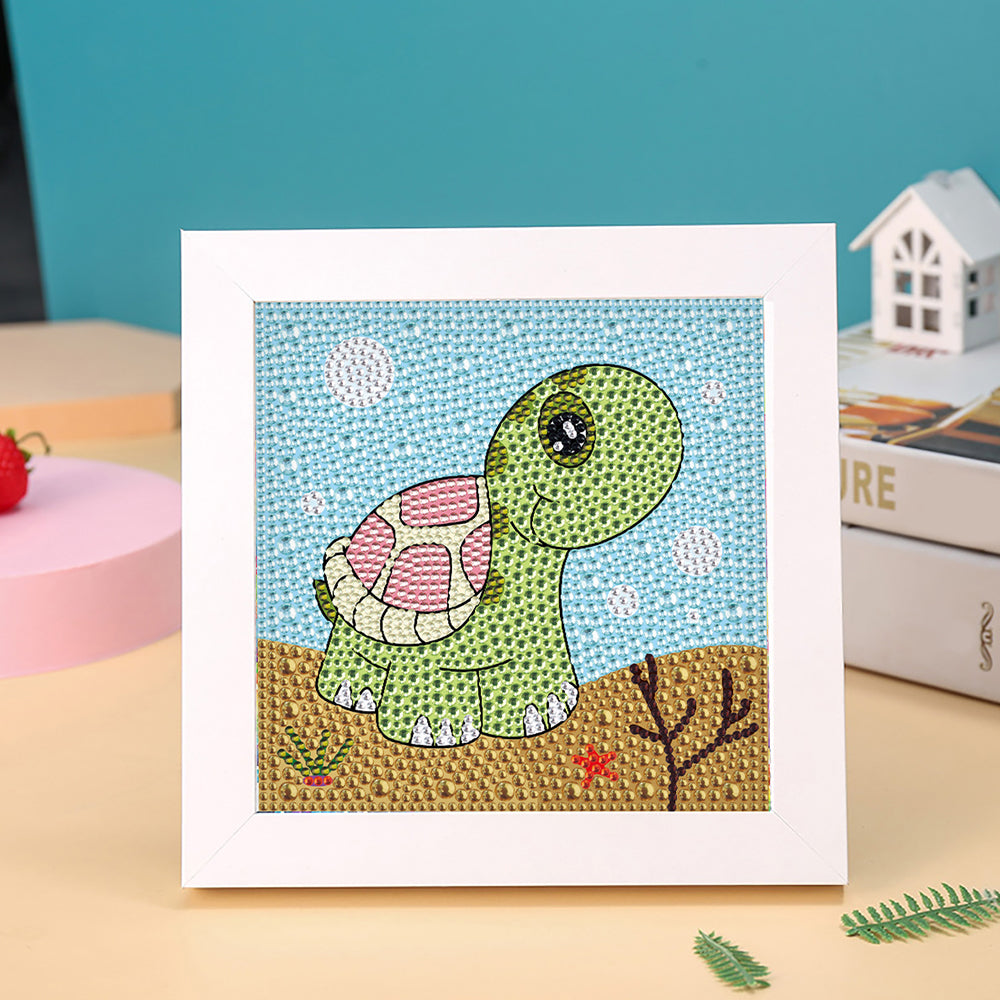 Niedliche grüne Schildkröte Mini-Kristallpünktchen Diamond Painting