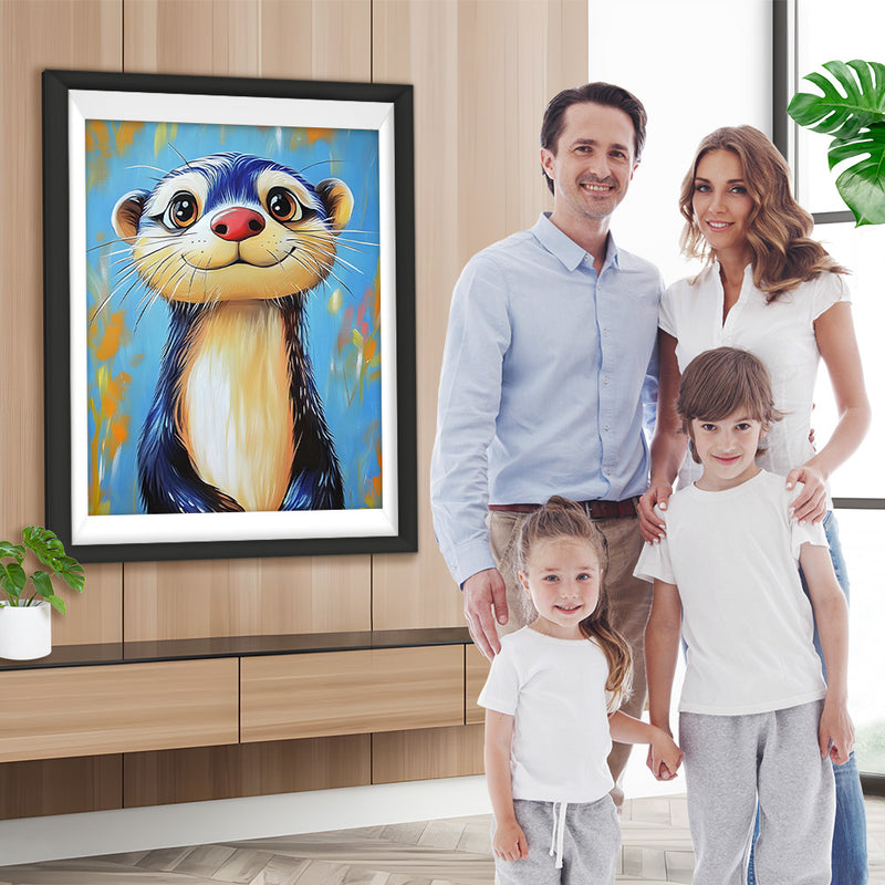 Niedlicher blauer Biber Diamond Painting