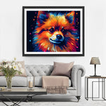 Niedlicher bunter Hund Diamond Painting
