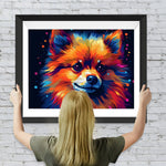 Niedlicher bunter Hund Diamond Painting