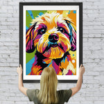 Niedlicher bunter Pudel Diamond Painting