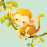 Niedlicher Cartoon Affe Diamond Painting