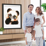 Niedlicher Cartoon-Panda mit Brille Diamond Painting
