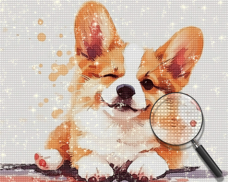 Niedlicher Corgi Diamond Painting