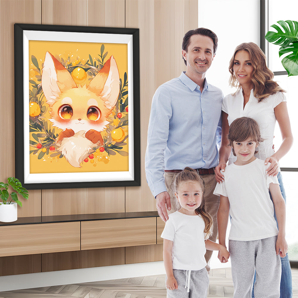 Niedlicher Goldener Fuchs Diamond Painting