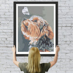 Niedlicher Hund und Schmetterling Diamond Painting