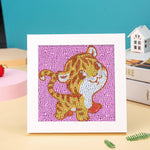Niedlicher kleiner Tiger Mini-Kristallpünktchen Diamond Painting