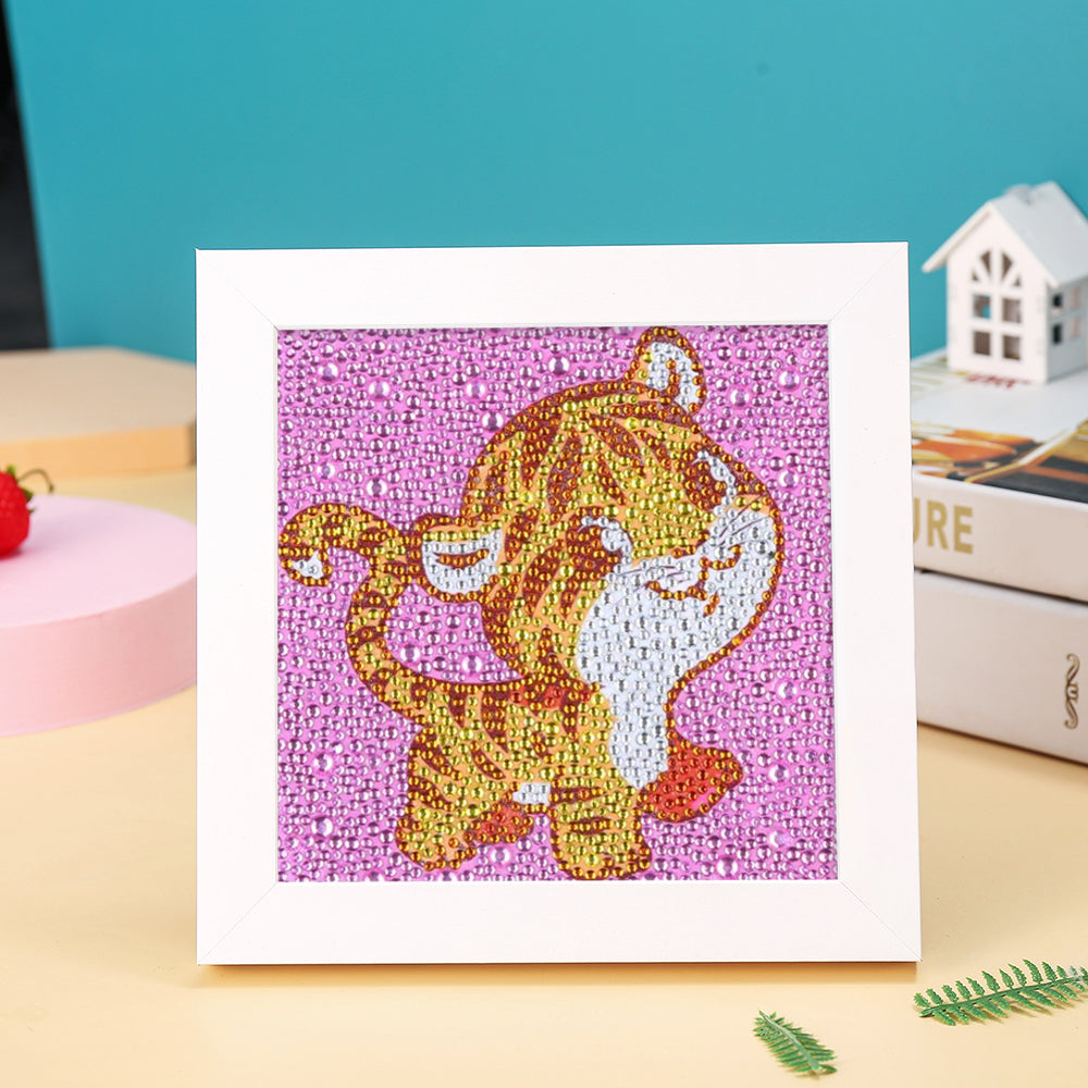 Niedlicher kleiner Tiger Mini-Kristallpünktchen Diamond Painting