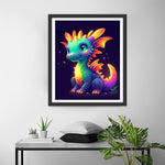 Niedlicher leuchtender Drache Diamond Painting