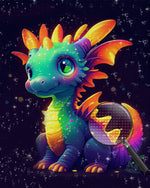 Niedlicher leuchtender Drache Diamond Painting