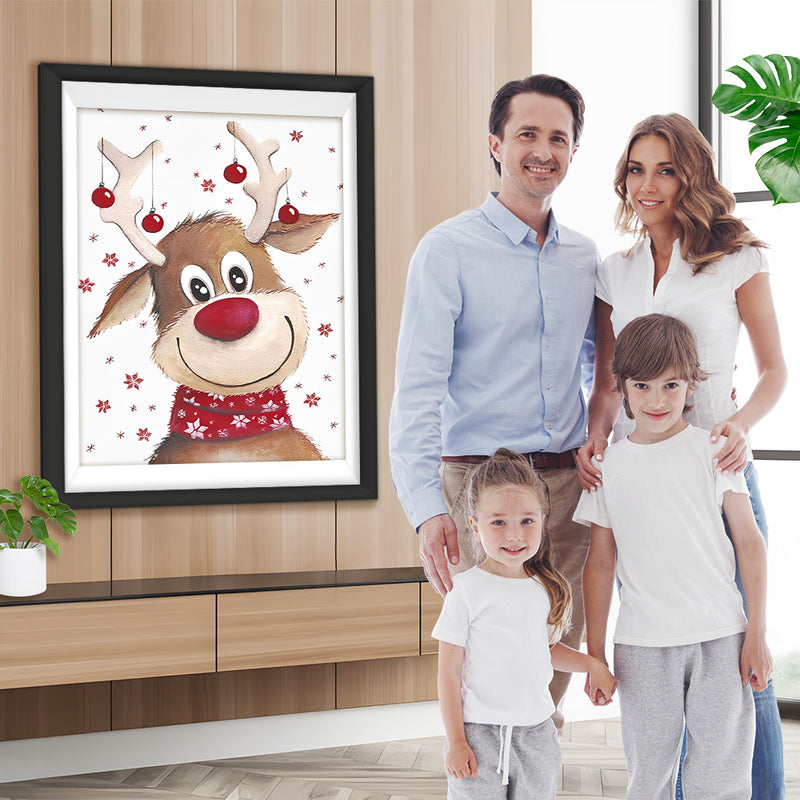 Niedlicher Weihnachtselch Diamond Painting