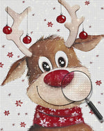 Niedlicher Weihnachtselch Diamond Painting