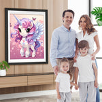Niedliches Cartoon Einhorn mit Flügeln Diamond Painting